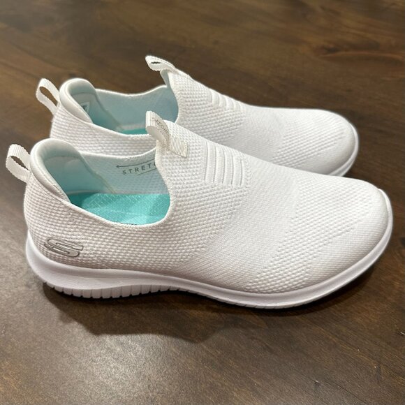 Skechers Women's Ultra Flex-First Take Sneaker - White - 6 wide - Picture 1 of 8